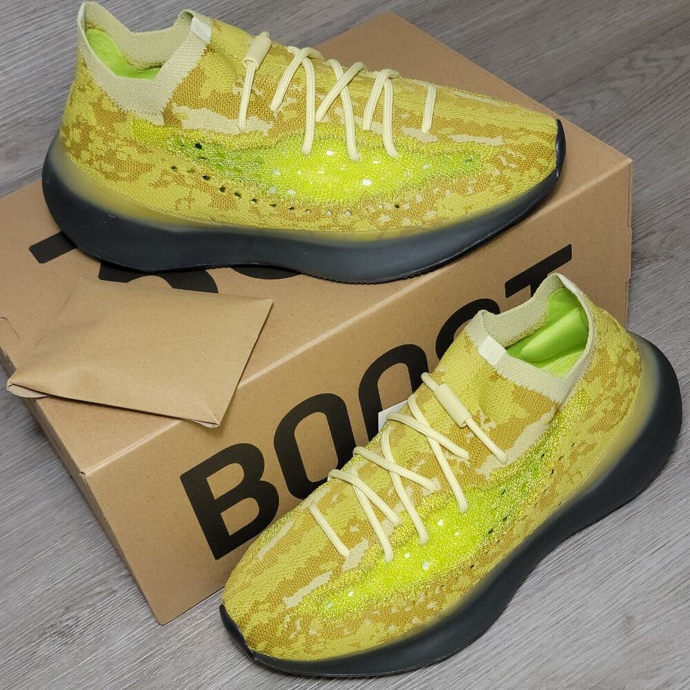 Adidas Mens Yeezy Boost 380 Shoes 10.5 Hylte Green Breathable Athletic Fashion